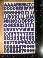 Letter & Number Alphabet Sticker Sheet Scrapbook Craft Stickers