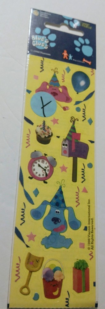 Vtg Sandylion Blue’s Clues Birthday Party Stickers + Original Toys «R» Us Tag
