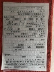 5 Letraset INSTANT LETTERING Transfer Letters 36pt Tiffany Light NICE !