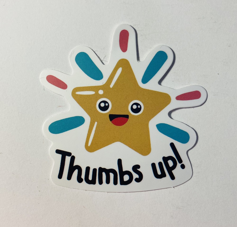 “Thumbs Up” Cute Star Vinyl Wall Art Sticker for Home School Kids Decals tc1