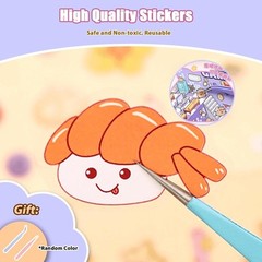 20 Scene Sticker Book for Adults, 3D Stickers, With 2 Sets of Tweezers