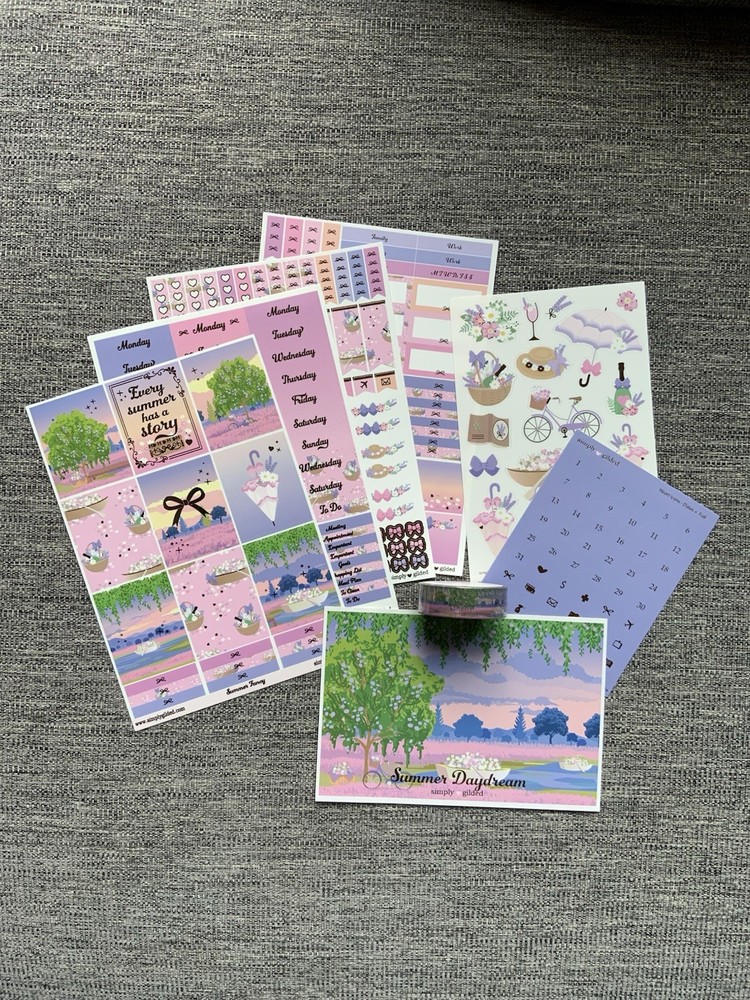 simply gilded Summer Fancy Daydream Planner deluxe Sticker & Deco Kit
