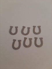40 HORSESHOE PUNCHIE CUTOUT SCRAPBOOKING ( ACID FREE ) ( 1/2 INCH )