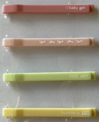 BABY GIRL ”I kan dee” BOBBY PIN Embellishments(4pc)Pebbles •Little one•Kid•Clips