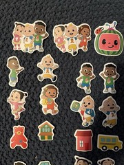10 PCs Random Cocomelon Stickers Matte Vinyl Waterproof Kids Parties Scrapbook