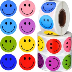 1500 Pcs Smiley Face Stickers Motivational Stickers for Teachers Macaron-3 Pack