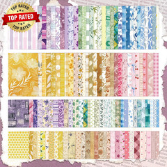 540 PCS Vintage Floral Scrapbook Supplies & Scrapbook Stickers Junk Journal Supp