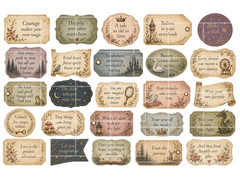 Fairytale Phrases Sheet B, Supplies For Scrapbook Junk Journal Card Toppers