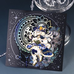 Fantasy Flowers Moon PET Holographic Big Stickers for Journal Planner Papercraft