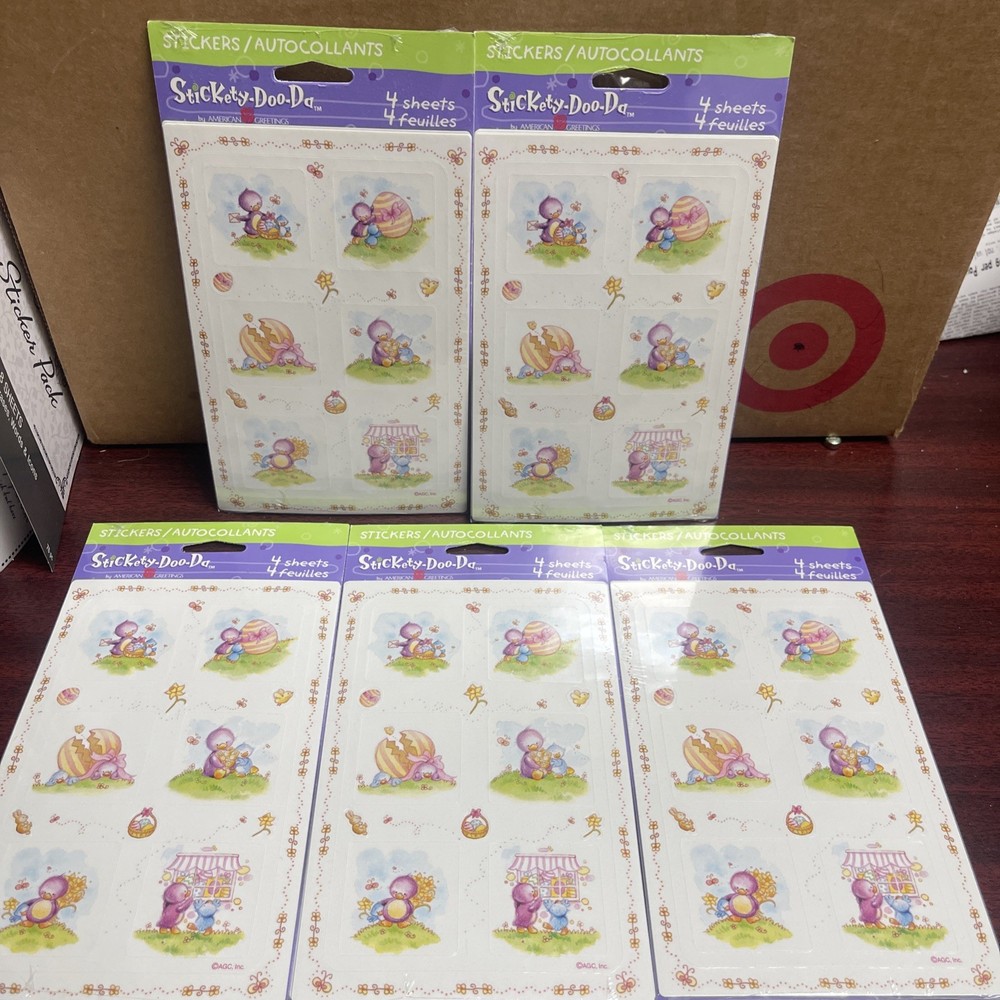 Vintage American Greetings Easter Chick Stickers 20 Sheets 5 Packages