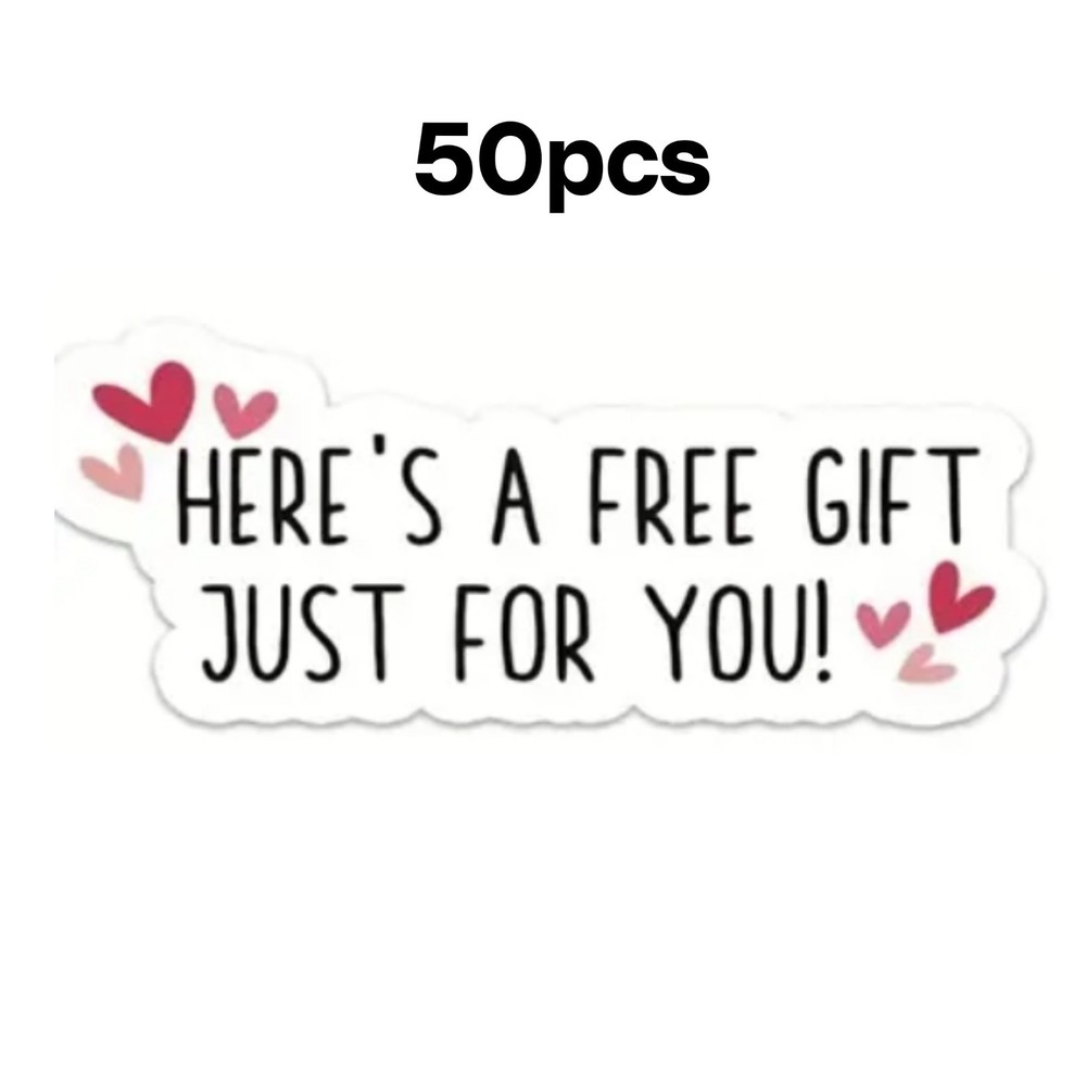 50pc Free Gift Stickers 1.7 inch