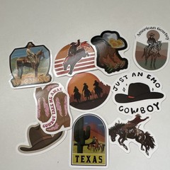 10 STICKERS WESTERN COWBOYS Journal Planner SCRAPBOOK COUNTRY WSIPV