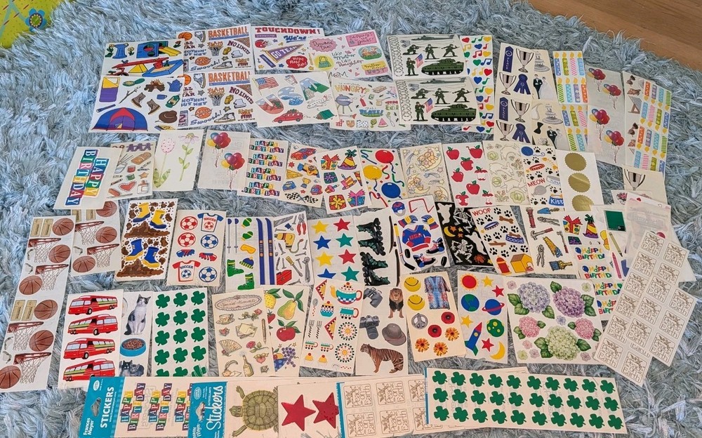 Lot Vintage Stickers For Scrapbooking Frances Meyer 5 Full Packs Lits Of Mods