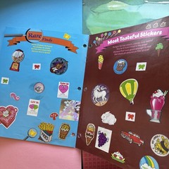Vintage 80s Stuck On Stickers Kit 2 Scholastic Fantascenes Album Book 1983 Used