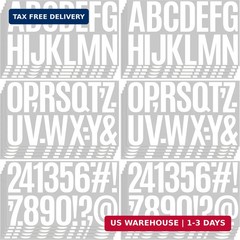 520 PCS Letter Stickers 30 Sheet Large Mailbox Numbers and Letters,Self-Adhesive