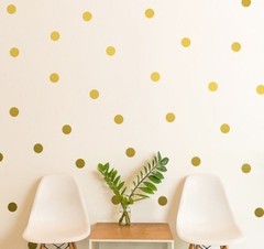 Circle Glitter Metallic Gold Silver Sticker Envelope Seal Room Decal Deco