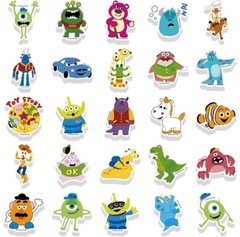 20 TOY STORY ASSORTED 2″ STICKERS PARTY FAVOR BUZZ NEMO MONSTERS INC CARS