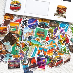 50 Pcs Travel Stickers Pack, Waterproof VinylDecals
