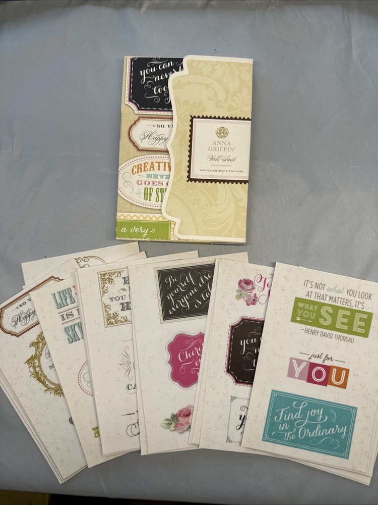Anna Griffin Well Said 136 Vellum Quote Stickers For Cards And Scrapbooking