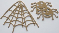 {6 Pc} *SPIDER & WEB* Halloween Bare Chipboard Die Cuts – 4″