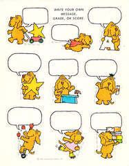 Vintage Hallmark Write Your Own Message Stickers one sheet 1984 Exc condition