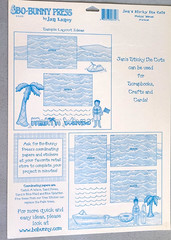 Bo Bunny Makin Waves Beach Cardstock Stickers 8.5×12 Vintage 2002 Scrapbook NOS
