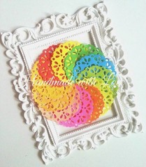 2.3 inches Bright Paper Doilies, 1 pack of 10pcs Bright colour