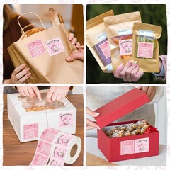 Cottage Food Law Labels – 1000 Count Pink Stickers for Homemade Bakery Goods