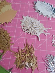 Foliage Leaf Holiday Die Cut and Paper Punch Embellishments Mixed Lot 200+ Pcs