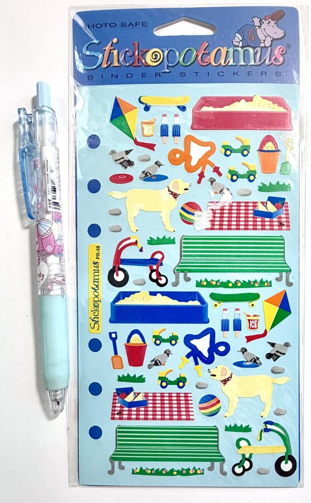 Day at the Park Dog Stickers Scrapbooking Card Journal Planner Sticko