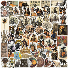 100PCS Vintage Witch Dark Academia Stickers,Victorian Witch Stickers,Witchy Aest