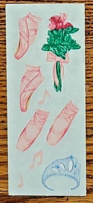 Creative Memories Ballet Ballerina Slippers Shoe Tiara Sticker Scrapbook Journal