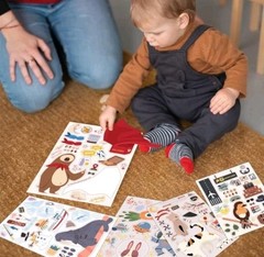 48 Sheets X 3 Make a face Stickers for Kids, Make Your Own Animal