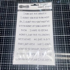 Dylusions Bigger Chat Back Label Stickers Mixed Media Supplies Funny Sayings