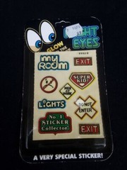 Vintage 80’s Glow In The Dark Sticker Sheet NOS Night Eyes By Star Bright Design