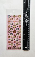 Vtg Sanrio Stickers Hello Kitty 2001 Union Jack apples 86 stars lips epoxy