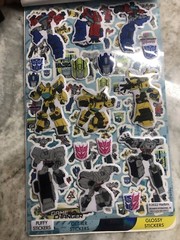 Transformers-Got Game Puffy/Glitter/Foil/Glossy Over 150 Stickers.ShipN24Hours.
