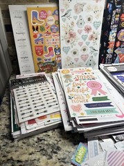 Huge lot of Asst scrapbook & Happy Planner Stickers, hundreds of pages see pics!