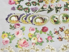2019 Anna Griffin AG708 «VINTAGE BUNNY DIECUTS» Easter with Folio Box 253-Pcs