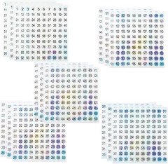 15 Sheets Mini Number Stickers 1 to 500 round Labels Stickers Consecutive Number