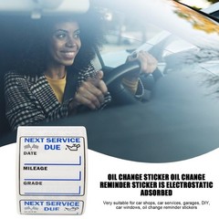 250pcs Oil Change Stickers Next Service Due Reminder Roll Car Window Sheet Label