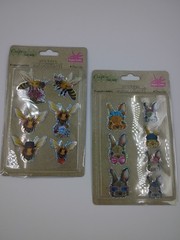9-Pc 3D Shiny Pop-Up Sticker Set Flower Dragonfly Koala Bee Bunny Cactus