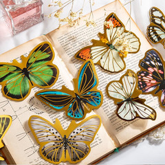 48 Pcs Large Vintage Hot Stamping Butterfly Stickers – Self Adhesive Hardcard Bu