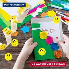 Smiley Face Stickers, 500PCS Happy Face Stickers, 1 Inch Yellow Happy Faces Deca