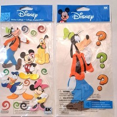 Disney Scrapbook Stickers Dimensional Lot 2 LG GOOFY MICKEY+ EK Success Jolee’s