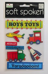 Boys Toys Little Boy Plane Train Truck Scrapbooking Stickers By Soft Spoken