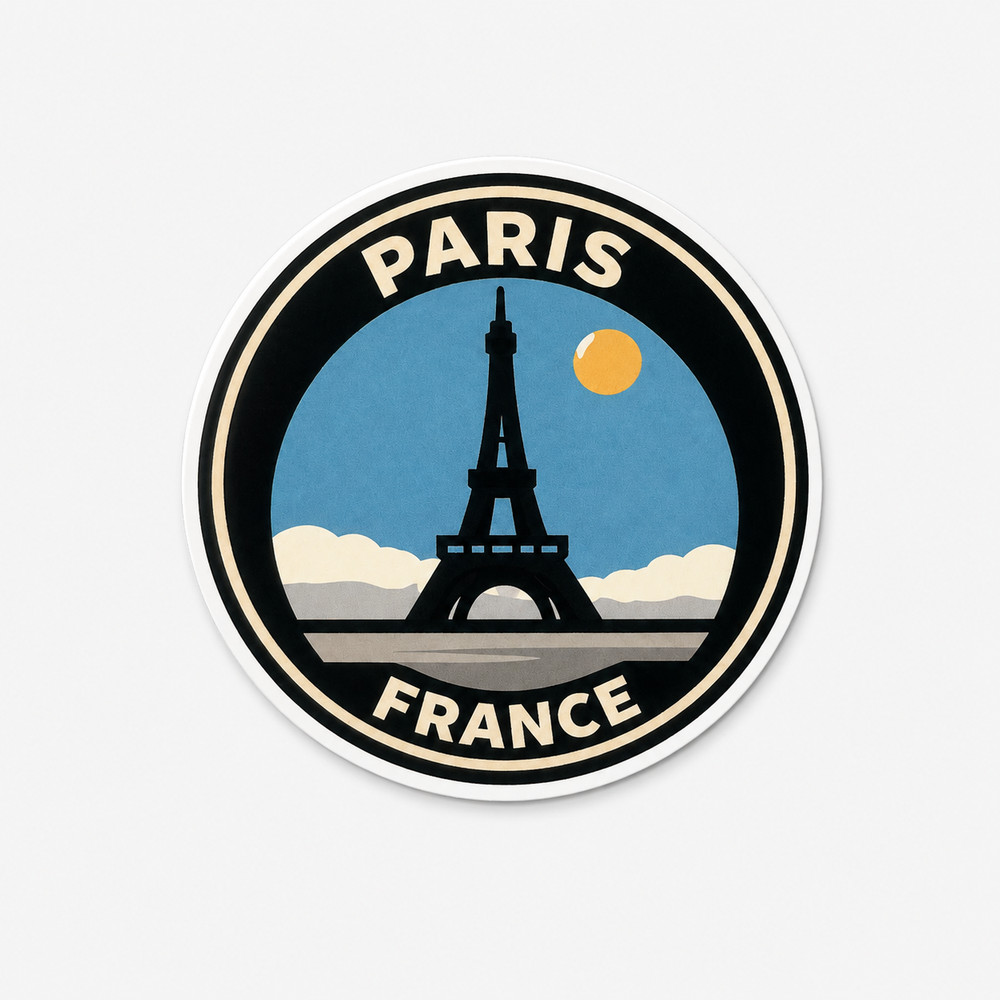 Paris France Sticker 3″ Waterproof Vinyl Decal Eiffel Tower Travel Souvenir