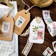 100Pcs Vintage Washi Stickers Flowers Tickets Collage Junk Journals Planner DIY