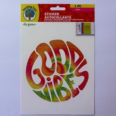 RETRO Decal Lasercut Sticker 6×9 GOOD VIBES 1pc