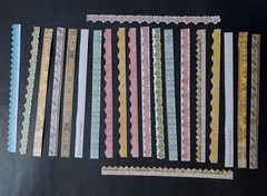 Vintage – Strip Stickers 3/4 in x 11.5 in LG- Variety – comes as a set as shown